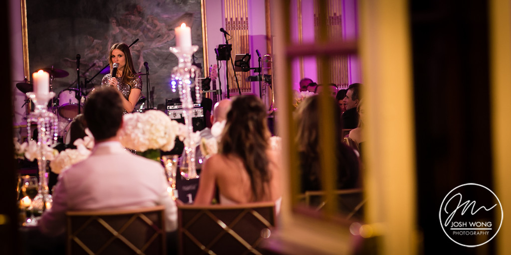 Maid of Honor speech during the main course dinner reception at The Lotte New York Palace Hotel