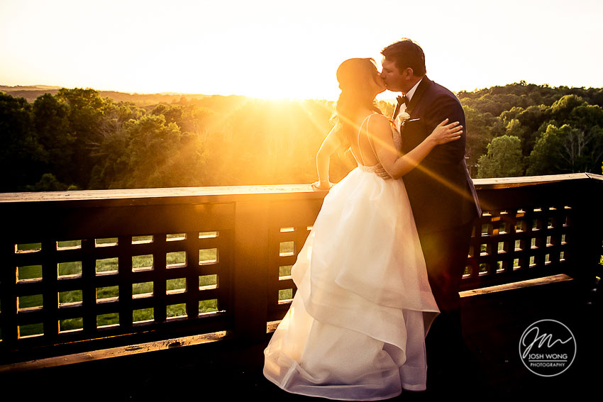 A beautiful Sunset Wedding photo at Le Chateau - South Salem New York