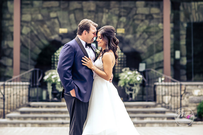 Bride and Groom have a moment at La Chateau, South Salem New York.