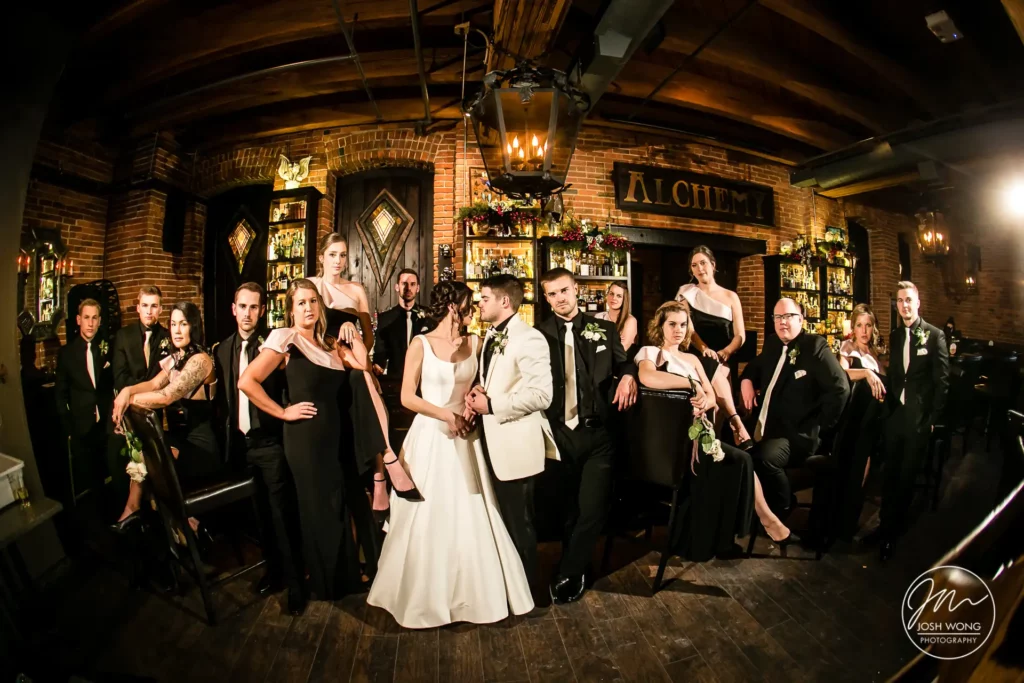 The signature Josh Wong Photography bridal party editorial photoshoot at Alchemy Aqua Vitae. Wedding pictures by top NYC Fashion and wedding photographer Josh Wong Photography. Lincoln, Nebraska wedding photographers
