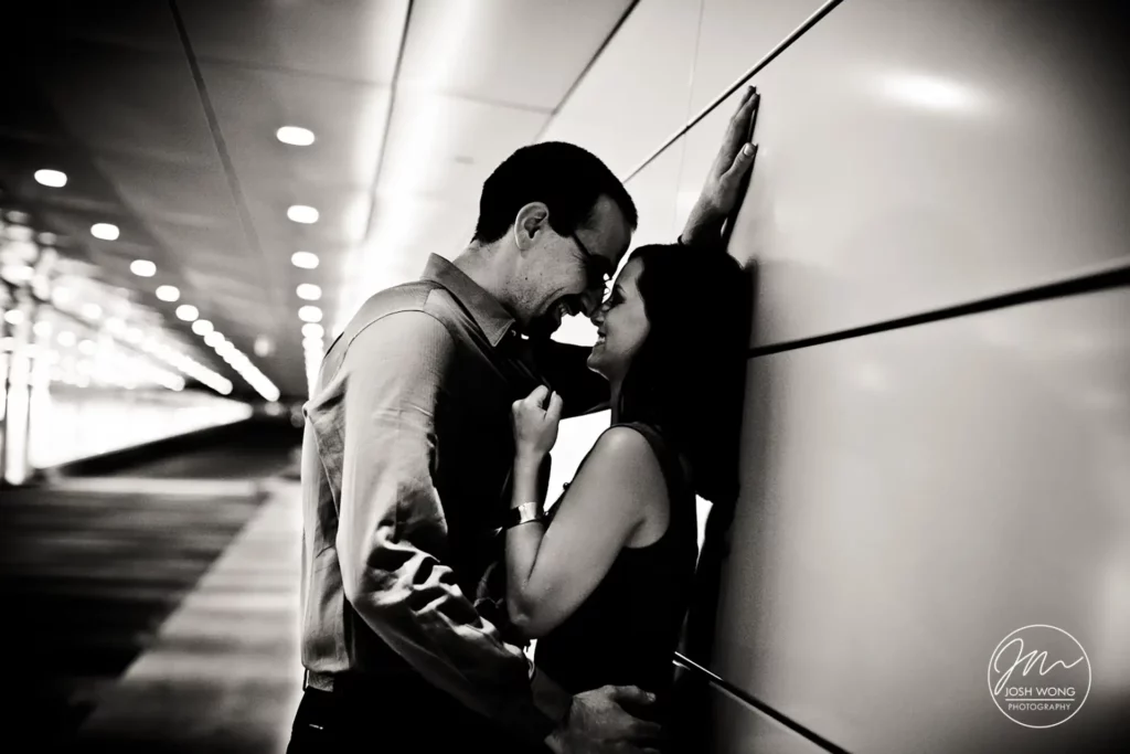 A Lincoln Center NYC engagement photo session with top NY engagement and wedding photographer Josh Wong Photography.