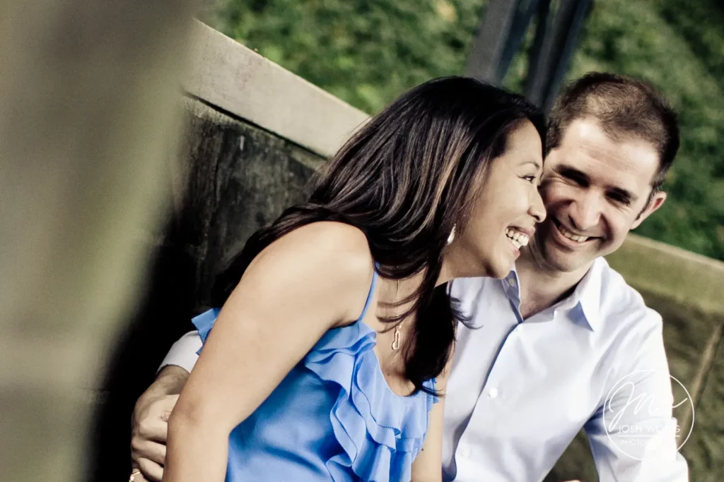 Engagement Photos at the Conservatory Garden Central Park New York City by NYC Wedding Photographer Josh Wong Photography