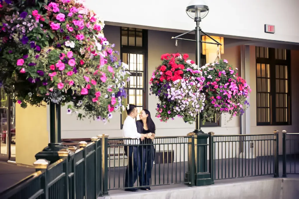 Spring flowers at the Ferry Building in San Francisco make a gorgeous photo. by San Francisco Wedding Photographer Josh Wong. 