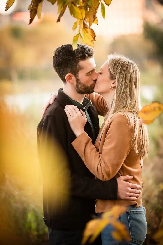A warm sunset engagement photo session with Josh Wong Photography