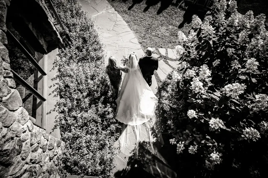 The outdoor ceremony at Crystal Springs Resort by best NJ wedding photographers. 